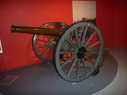 Bronze cannon Plasencia of 9 cm Model 1878 Krupp. Manufactured in the Royal Artillery Factory of Seville