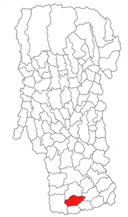 Location in Argeș County