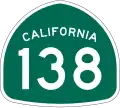 State Route 138 marker
