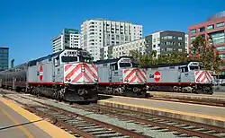 Three EMD F40PH-2CATs at San Francisco.