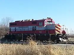 Former Camp Chase Industrial Railroad engine number 752 in 2017.