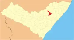 Location of Capela in Alagoas