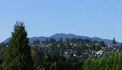 Capitol Hill and Mount Seymour as seen from Delta Avenue in Brentwood