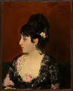 Spanish Woman (Portrait of Eva Gonzalès?) (1876), oil on panel, Clark Art Institute
