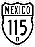 Federal Highway 115D shield