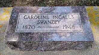 Carrie Ingalls Swanzey gravesite, De Smet Cemetery, South Dakota