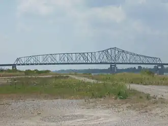 The Caruthersville Bridge carries I-155 across the Mississippi River
