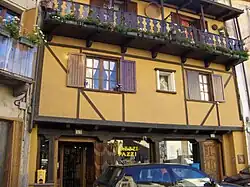 Half-timbered house in Susa, Piedmont