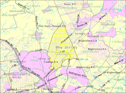 Census Bureau map of Lawrence Township, Mercer County, New Jersey