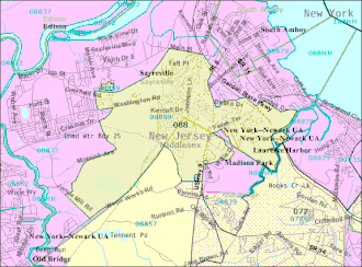 United States Census Bureau map of Parlin, New Jersey