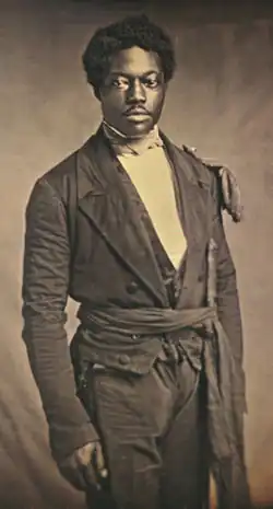 Portrait of Chancy Brown, sergeant-at-arms for the Senate of Liberia.