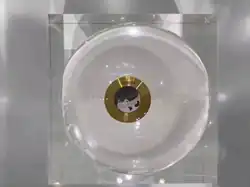 Lunar regolith sample collected by China's Chang'e 5 mission displayed at Airshow China 2021.