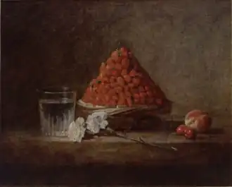 A Basket of Wild Strawberries (ca, 1760), oil on canvas, 38 x 46&nbsp;cm., private collection
