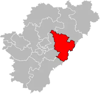 Situation of the canton of Val de Tardoire in the department of Charente