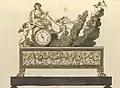 Drawing of a chariot clock depicting Venus by Jean-Simon Deverberie, France, between 1801 and 1821.