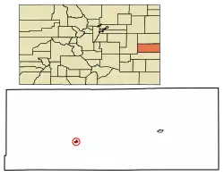 Location within Cheyenne County and Colorado