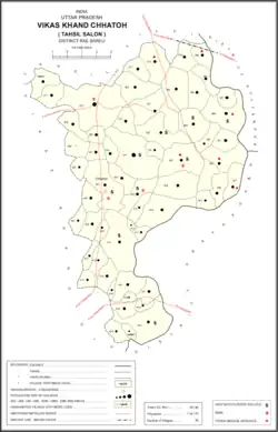 Map showing Barawan (#420) in Chhatoh CD block