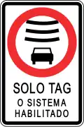 RR-10 Electronically tagged vehicles only