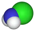 Spacefill model of chloramine