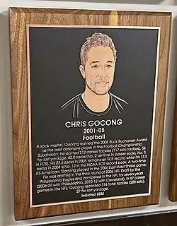 Chris Gocong, who helped lead Cal Poly to an FCS playoff win over Montana in 2005, was drafted in the third round by the Philadelphia Eagles, and played six years in the NFL.