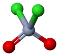 Ball and stick model of chromyl chloride