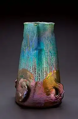 French Art Nouveau&nbsp;– Vase, by Clément Massier, c. 1900, lusterware, Jason Jacques Gallery, New York[65]