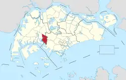 Location of Clementi in Singapore