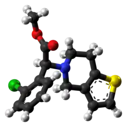 Ball-and-stick model clopidogrel