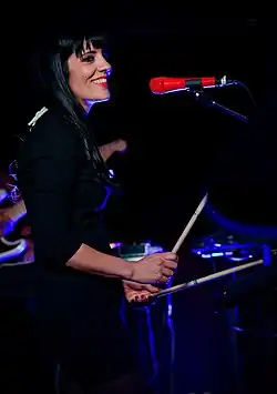 D'Agostino performing in 2015