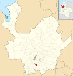 Location of the municipality and town of Montebello, Antioquia in the Antioquia Department of Colombia