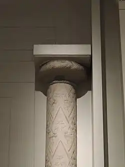 Reconstruction of a column from the Treasury of Atreus, at the British Museum