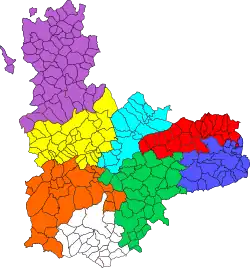 Tierra de Campos of Valladolid; in purple