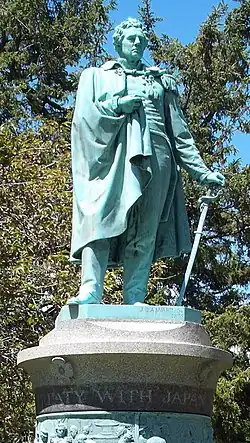 Perry's statue in Touro Park, Newport, Rhode Island