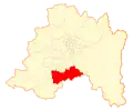Map of the Paine commune in Santiago Metropolitan Region