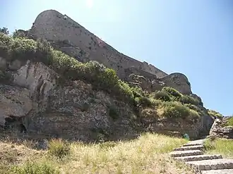 View of Angelokastro from below