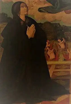 Painting on wood in the Convent of Sant'Antonio in Ischia depicting Costanza d'Avalos.