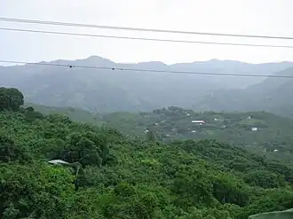 View of mountains in the countryside of Guayanilla