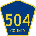 County Route 504 marker