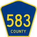 County Route 583 marker