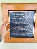 Historical landmark plaque