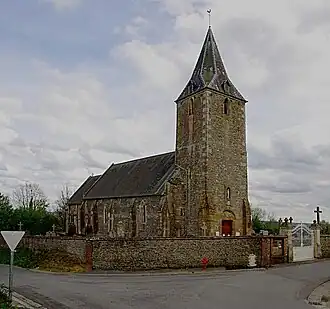 The church in Curcy-sur-Orne