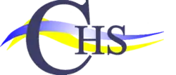 School logo consisting of the letters C, H, and S on a blue and yellow background