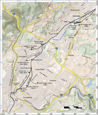1860–1871 – Olyphant to Scranton.