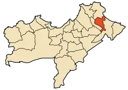 Location of Aïn Bya within Oran Province