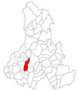 Location in Harghita County