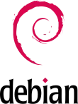 The official logo (also known as open use logo) contains the well-known Debian swirl and best represents the visual identity of the Debian Project