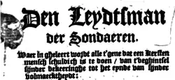 Part of the frontispiece to Den Leydtsman der Sondaren, Numan's translation of a work by Luis de Granada
