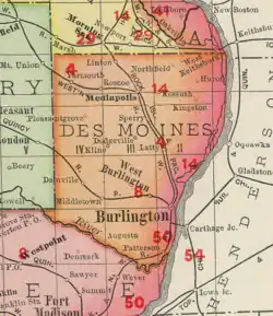 Augusta in Des Moines County Iowa, in 1903