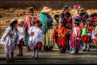 Image 5Traditional folk dress during a festival in Bolivia. (from Culture of Bolivia)