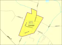 Detailed map of Zanesfield